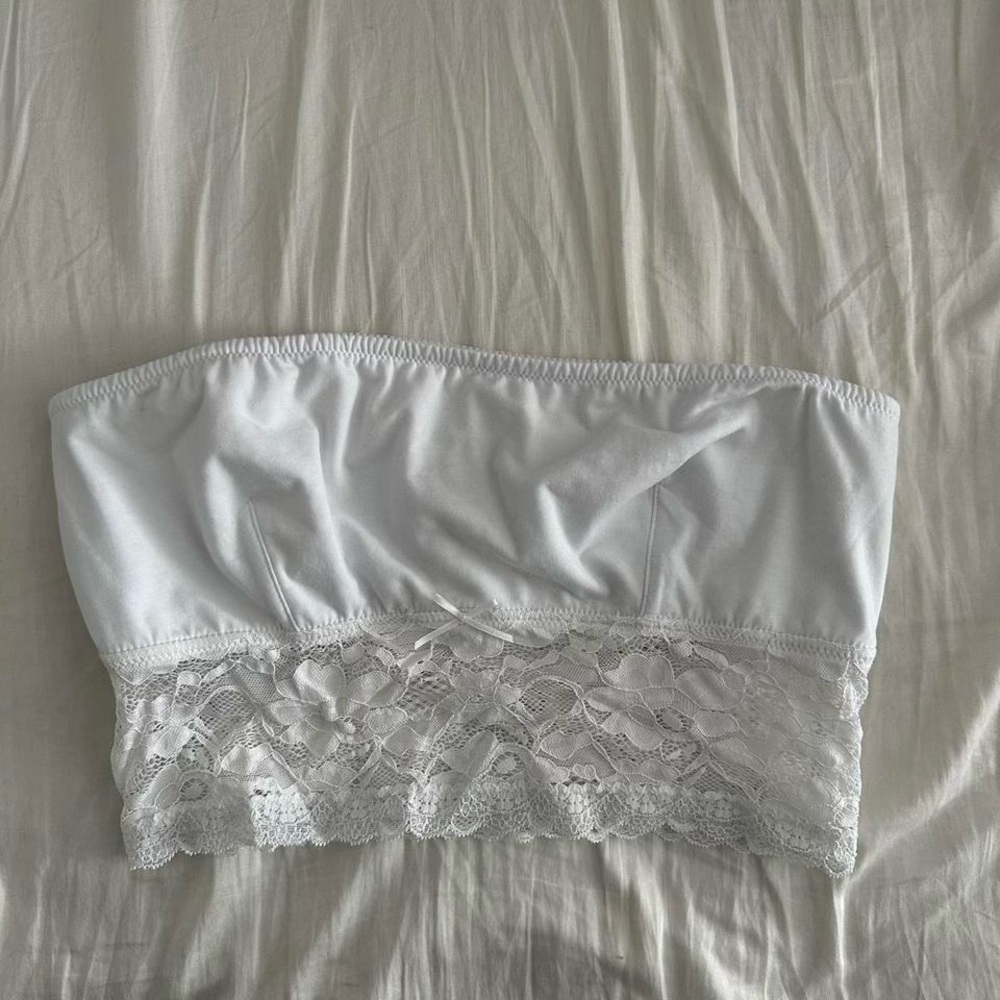 Urban Outfitters Out from Under white Lace tube top with corset boning